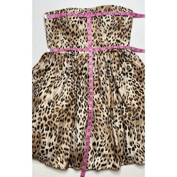 Strapless Animal Leopard Print Dress Sz Medium - Picture 4 of 8